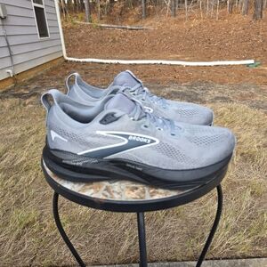 Brooks Glycerin GTS 22 1104462E078 Gray Running Shoes Sneaker Men Size 9 2E Wide